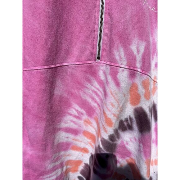 Victoria's Secret Pink Women's L Tie Dye Sweatshirt Hoodie y2k Hippie Boho - Picture 10 of 12